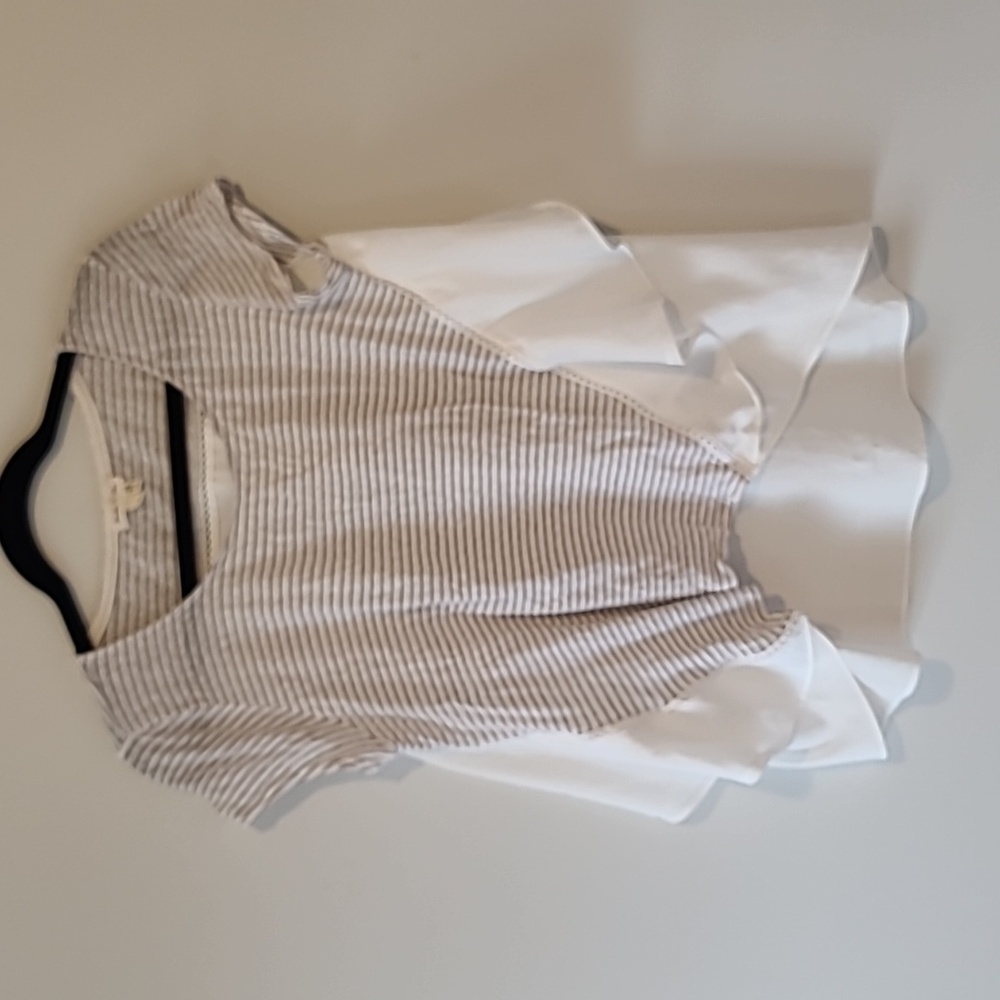 Anthropology Meadow Rue Short Sleeve Top Size L